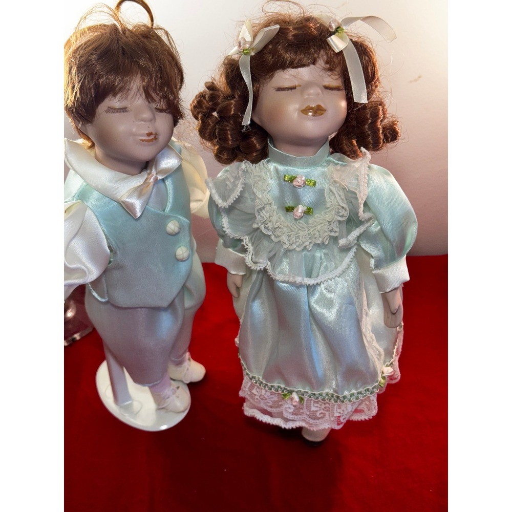 Vintage Porcelain Doll Collection Lot 10pc Victorian Baby Sleeping Dolls Mixed - Picture 5 of 10